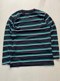 Black & Teal Striped Full Sleeve T-Shirt