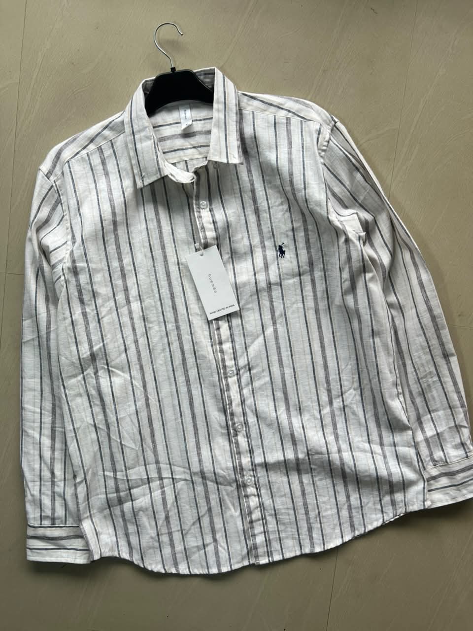 Classic White & Grey Striped Casual Shirt