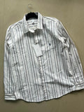 Classic White & Grey Striped Casual Shirt