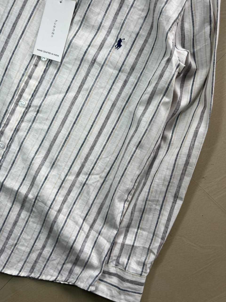 Classic White & Grey Striped Casual Shirt