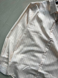 GANT Men's Light Beige Pinstripe Formal Shirt