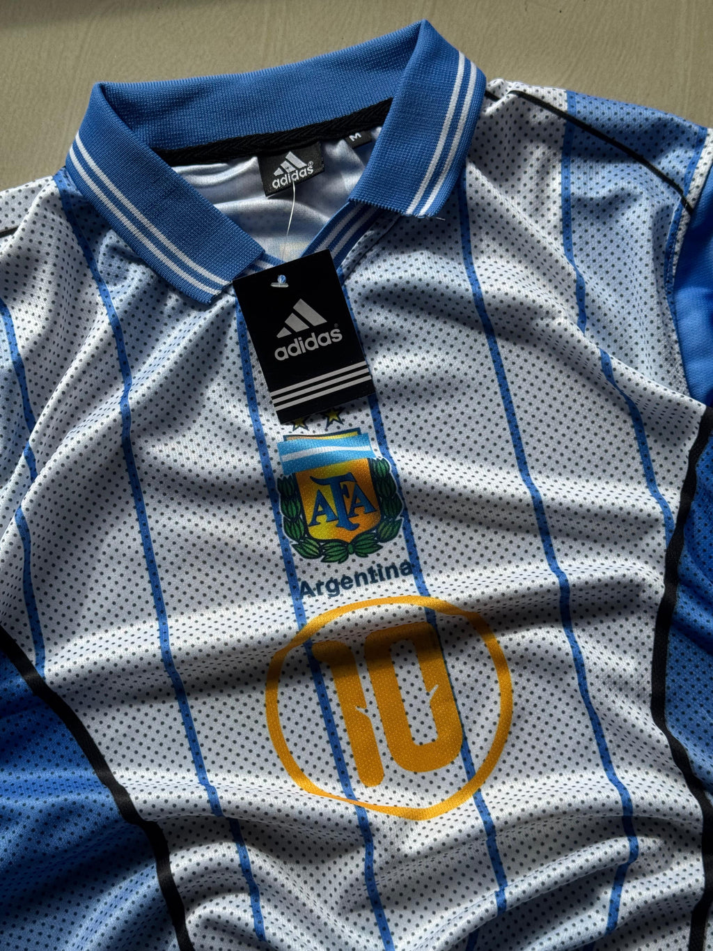 Argentina #10 Retro Football Jersey | 5 Sleeve | Premium Dry-Fit | The Final Fit 🇦🇷
