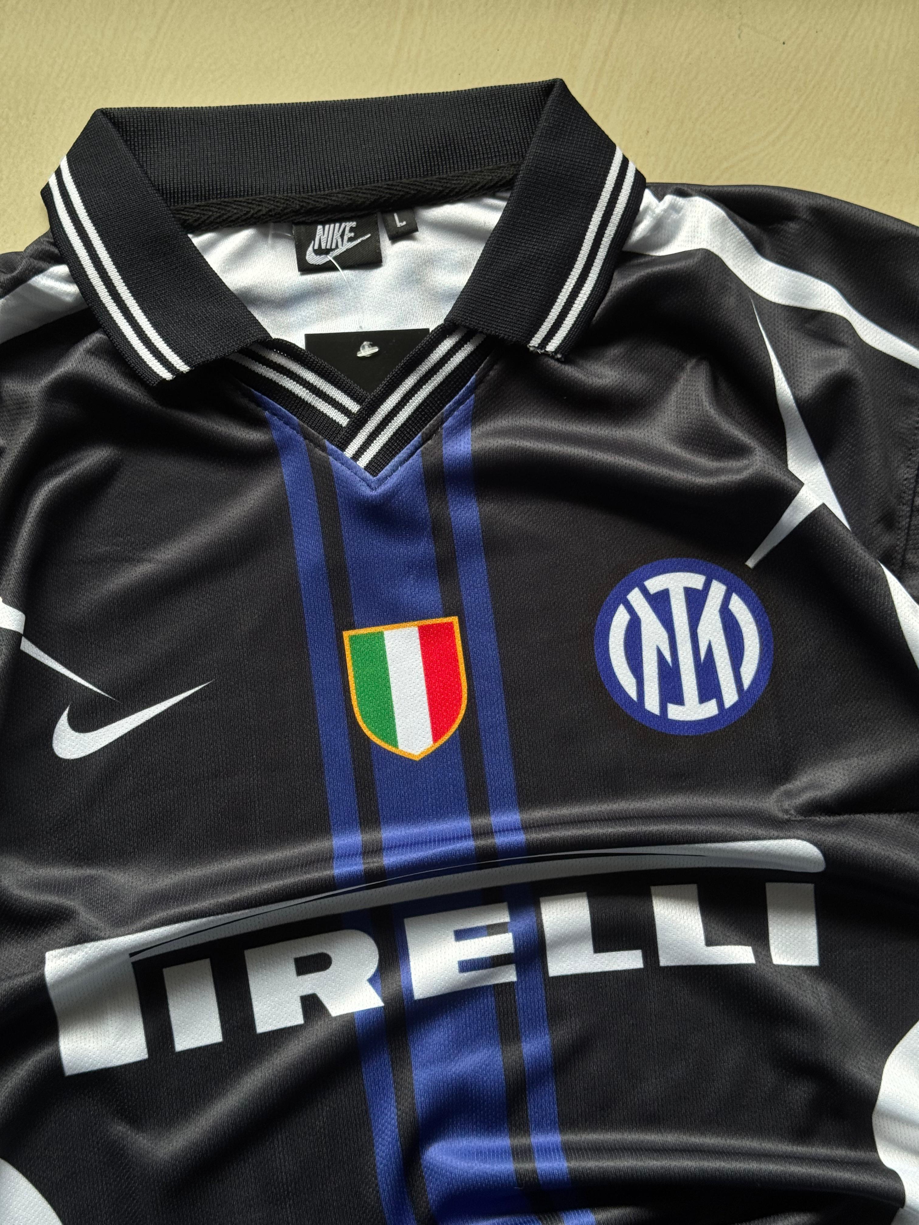 Inter Milan Retro Football Jersey | 5 Sleeve | Premium Dry-Fit | The Final Fit ⚫🔵⚽