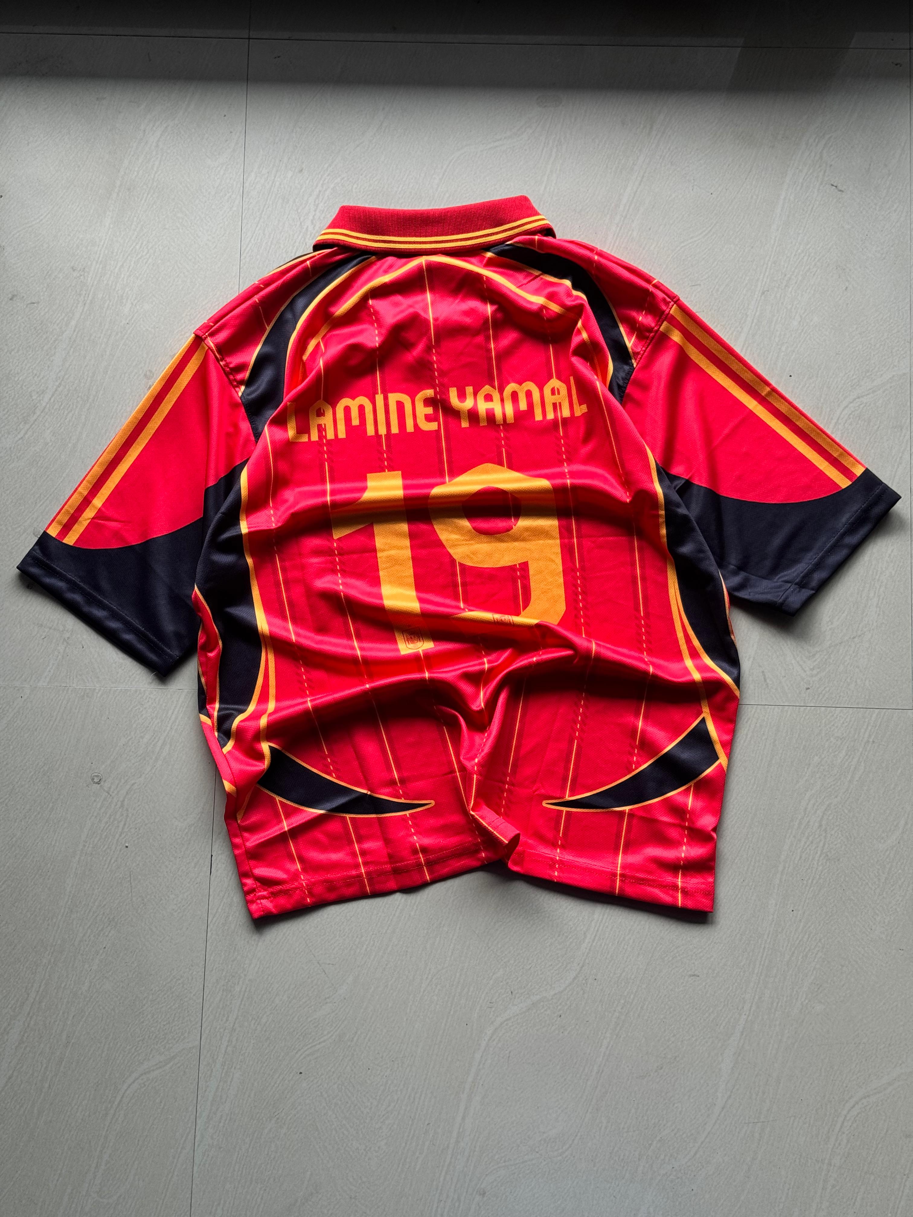 Spain #19 Retro Football Jersey | 5 Sleeve | Premium Dry-Fit | The Final Fit 🇪🇸❤️💛