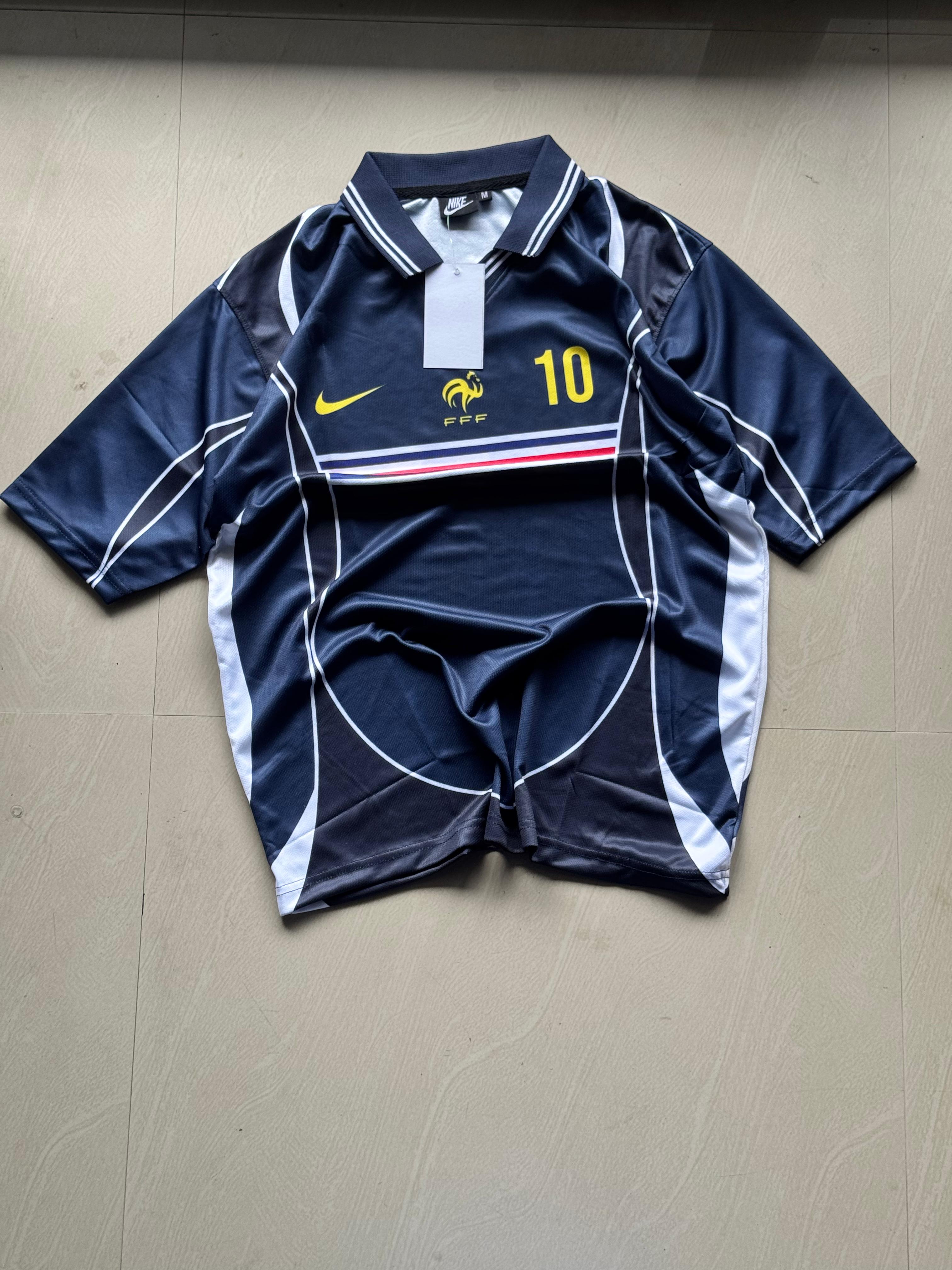 France #10 Retro Football Jersey | 5 Sleeve | Premium Dry-Fit | The Final Fit 🇫🇷💙⚽