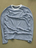 Minimal Blue Striped Full Sleeve Tee