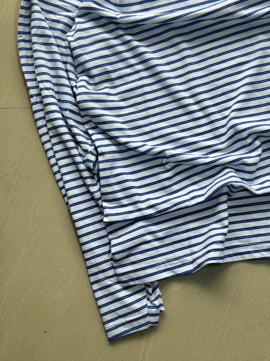 Minimal Blue Striped Full Sleeve Tee