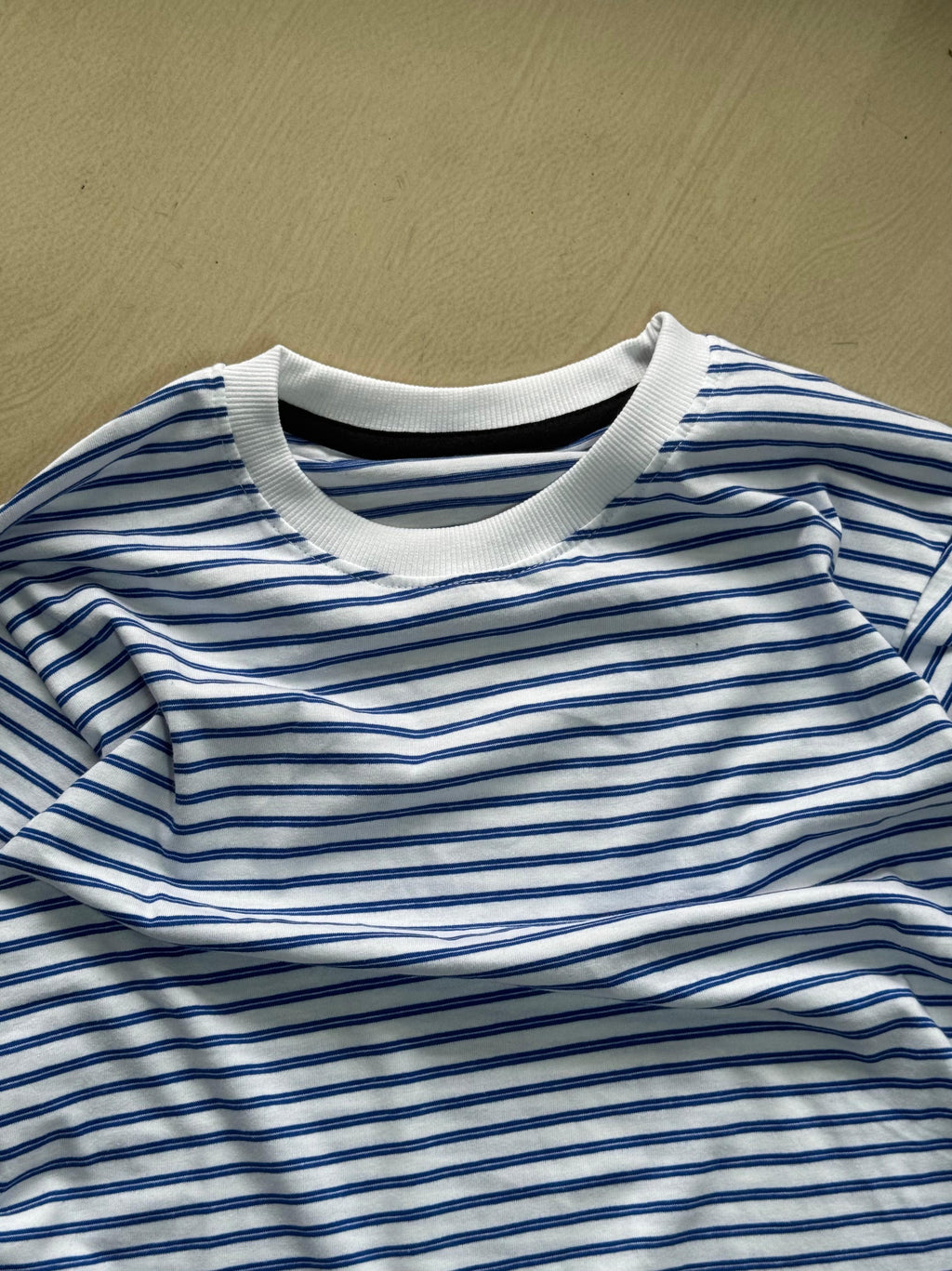 Minimal Blue Striped Full Sleeve Tee