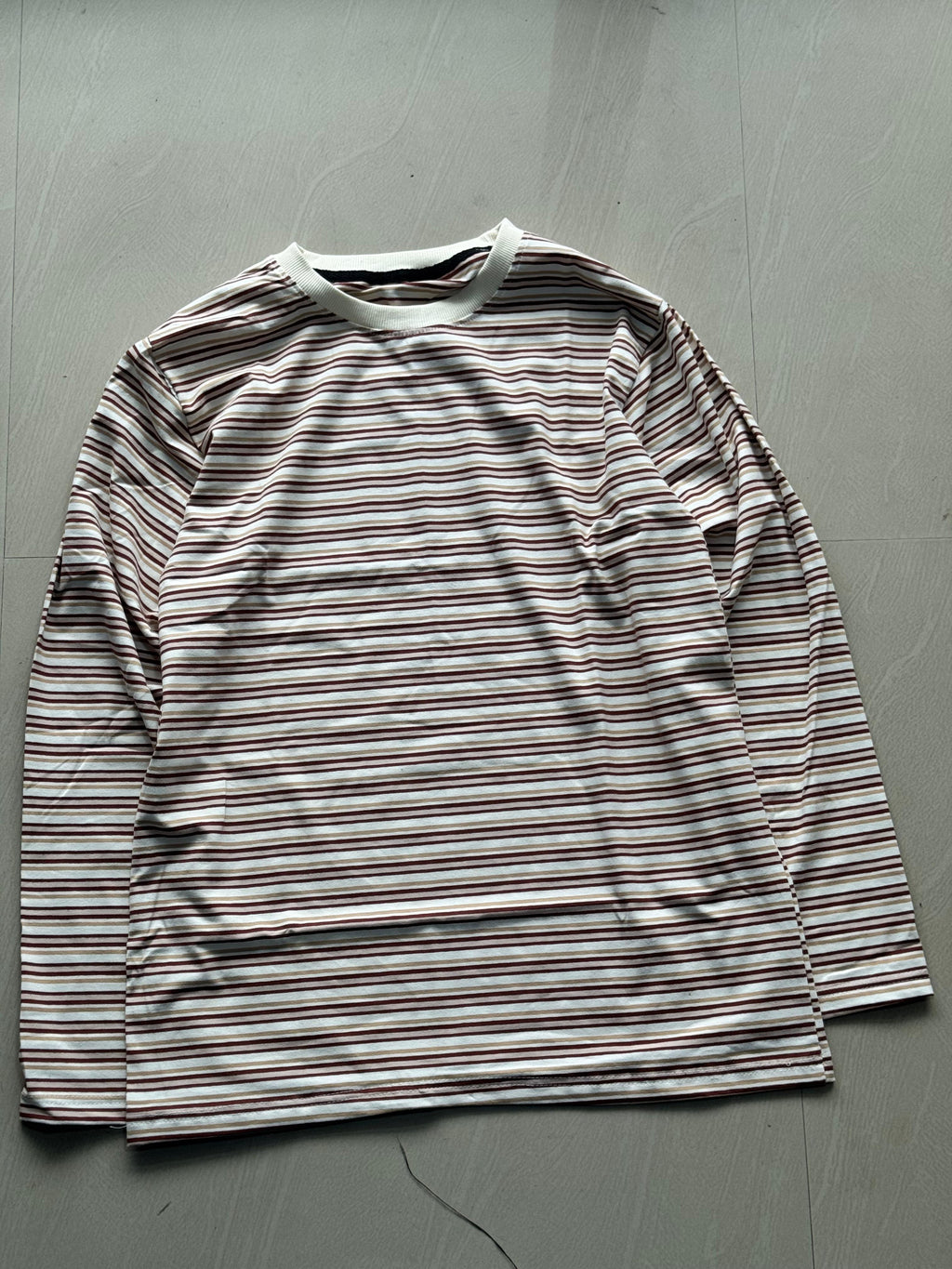 Classic Brown Stripe Long Sleeve Tees