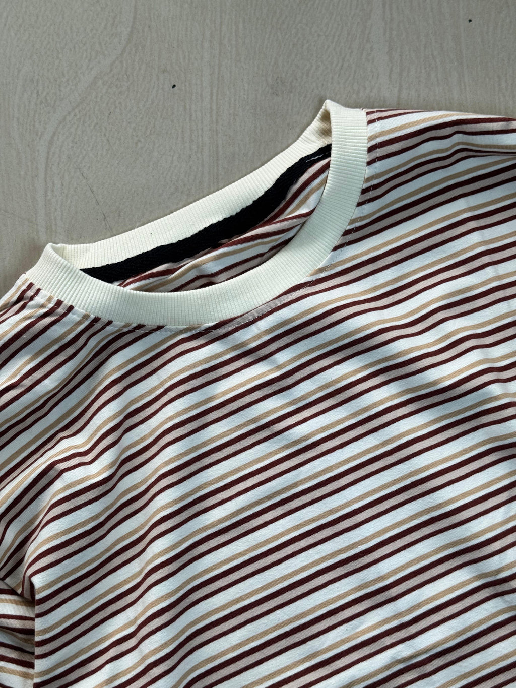 Classic Brown Stripe Long Sleeve Tees
