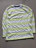 Lime Green & White Striped Full Sleeve T-Shirt