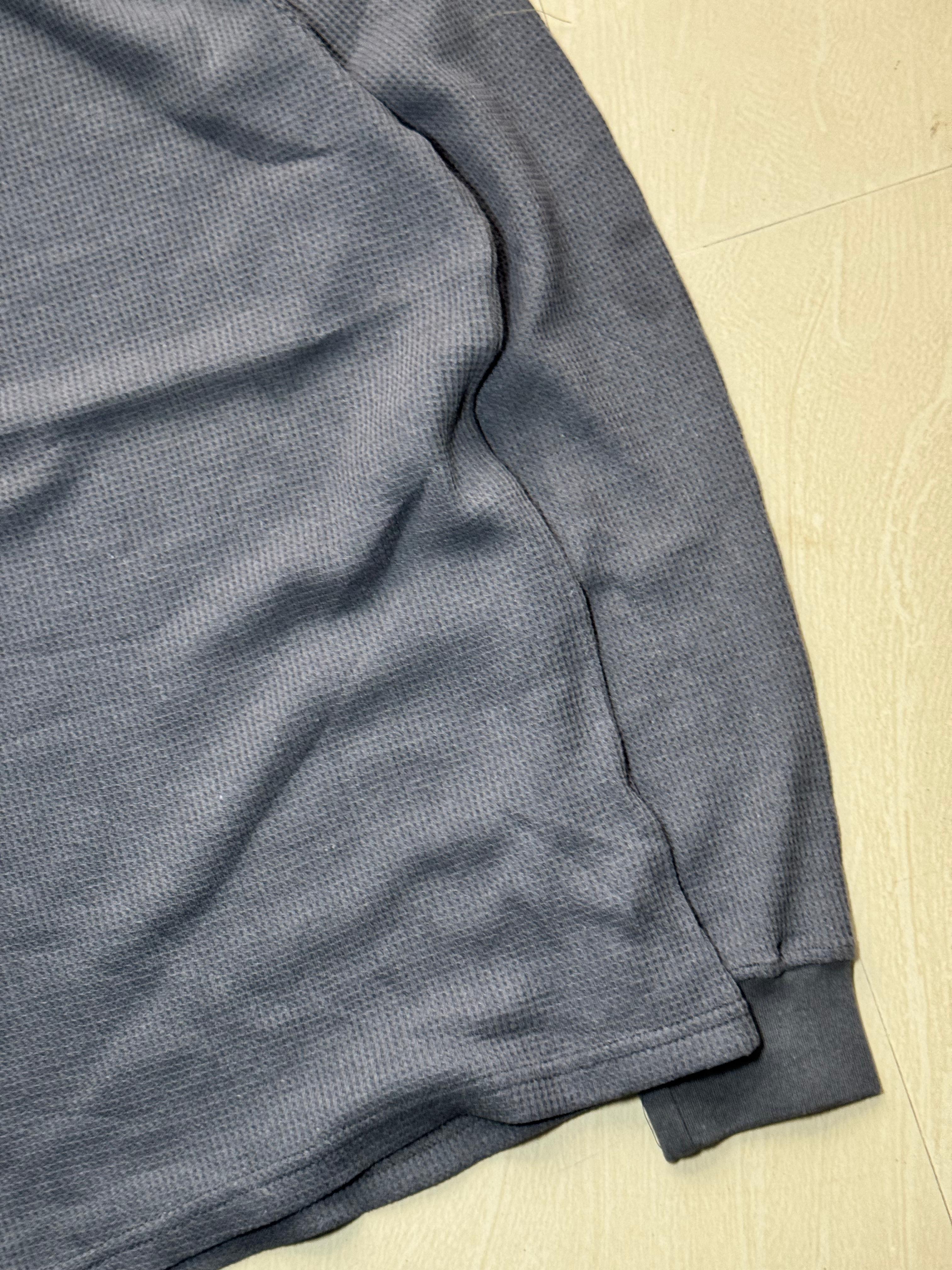 Charcoal Grey Waffle Knit Full Sleeve Tee