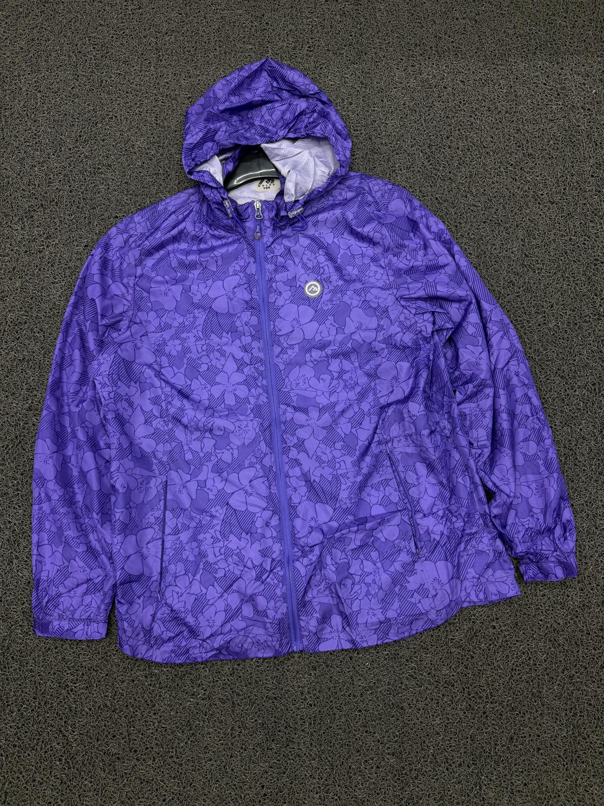 Royal Purple Floral Hooded Jacket