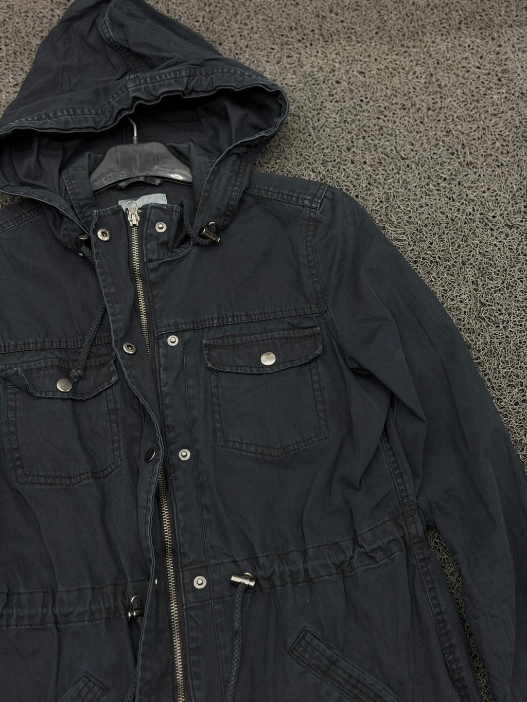 Midnight Explorer Hooded Utility Jacket