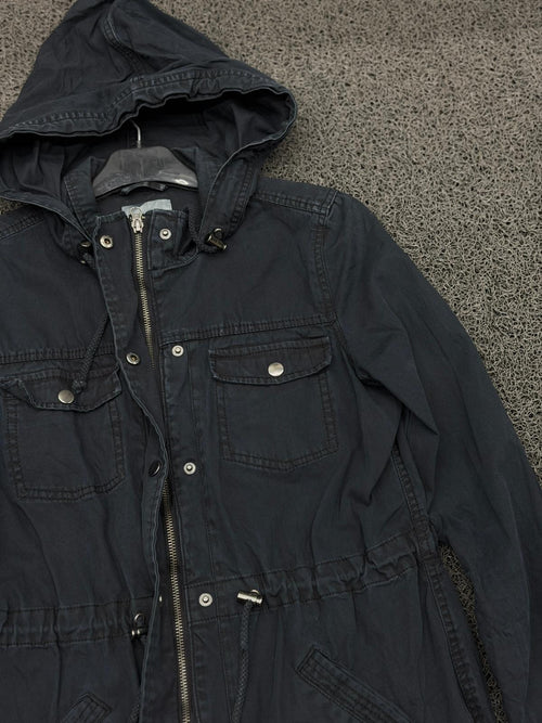 Midnight Explorer Hooded Utility Jacket