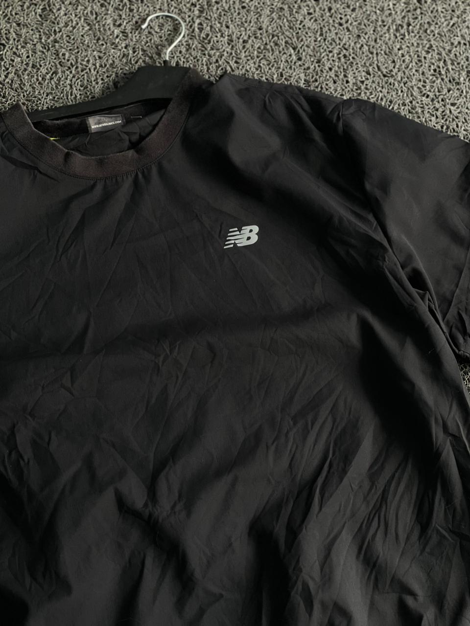 New Balance Black Lightweight Short-Sleeve Performance Pullover