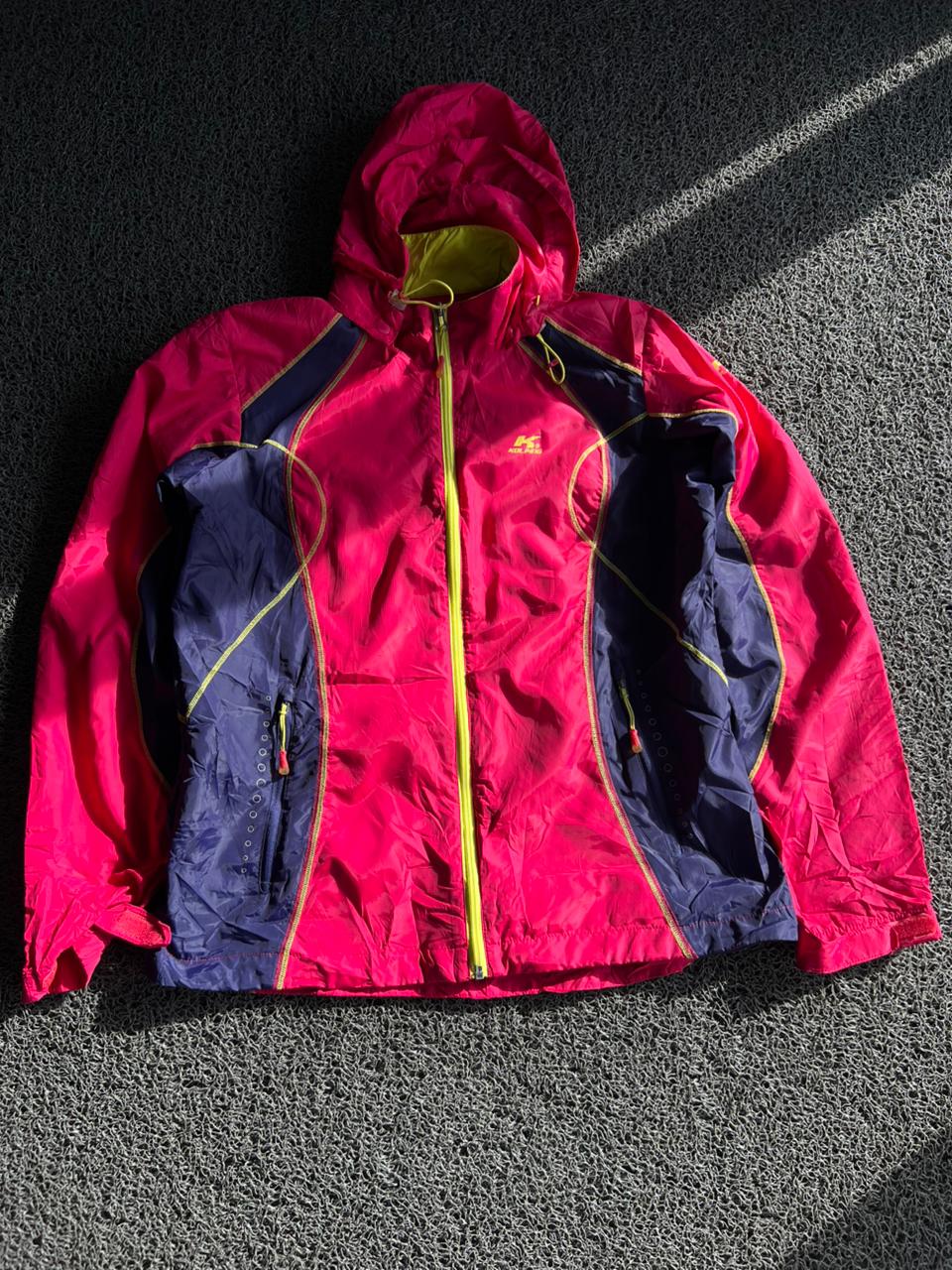 K2 Pink & Navy Hooded Lightweight Outdoor Windbreaker Jacket