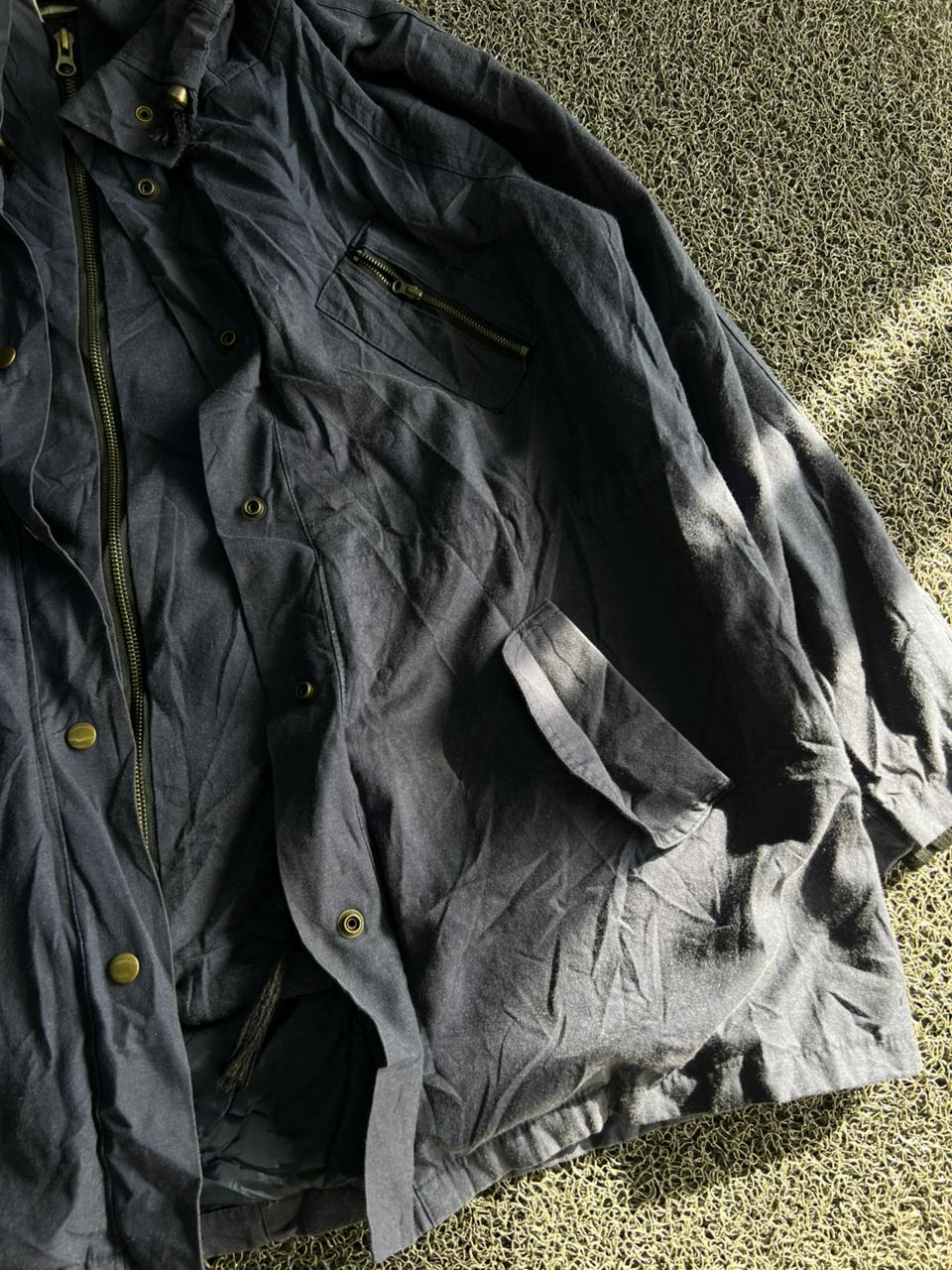 Navy Utility Hooded Multi-Pocket Field Jacket