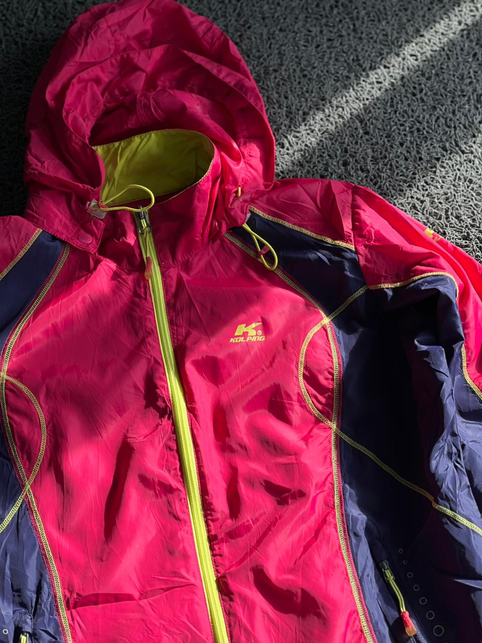 K2 Pink & Navy Hooded Lightweight Outdoor Windbreaker Jacket