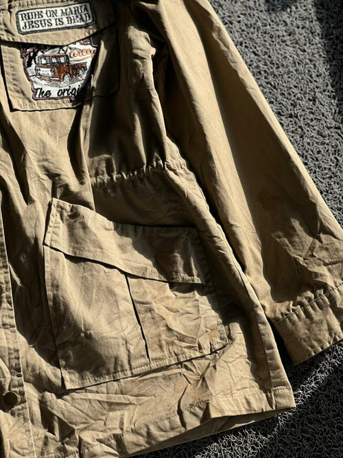 Khaki Multi-Pocket Utility Field Jacket