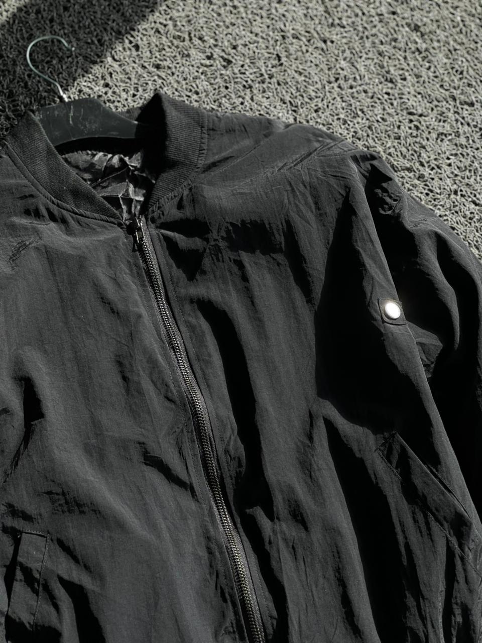 Classic Black Lightweight Bomber Jacket