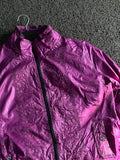 Glossy Purple Hooded Lightweight Windbreaker Jacket