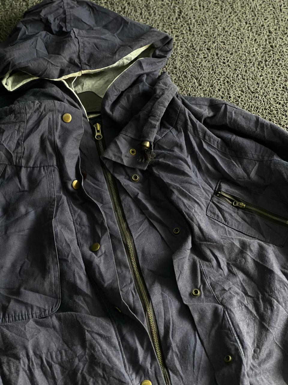 Navy Utility Hooded Multi-Pocket Field Jacket