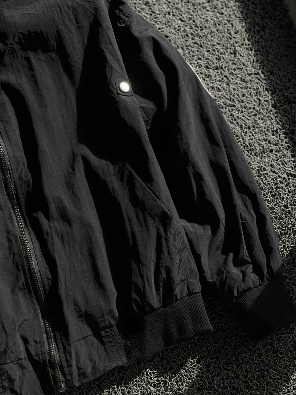 Classic Black Lightweight Bomber Jacket