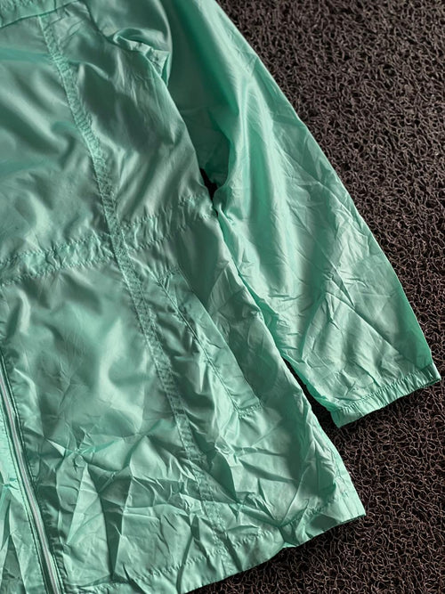 Mint Breeze Lightweight Hooded Windbreaker Jacket