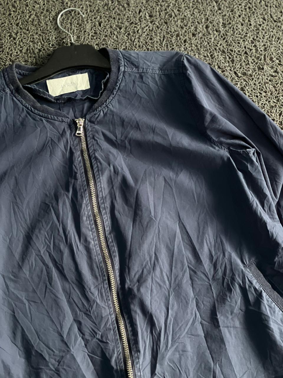 Slate Blue Lightweight Zip-Up Casual Jacket
