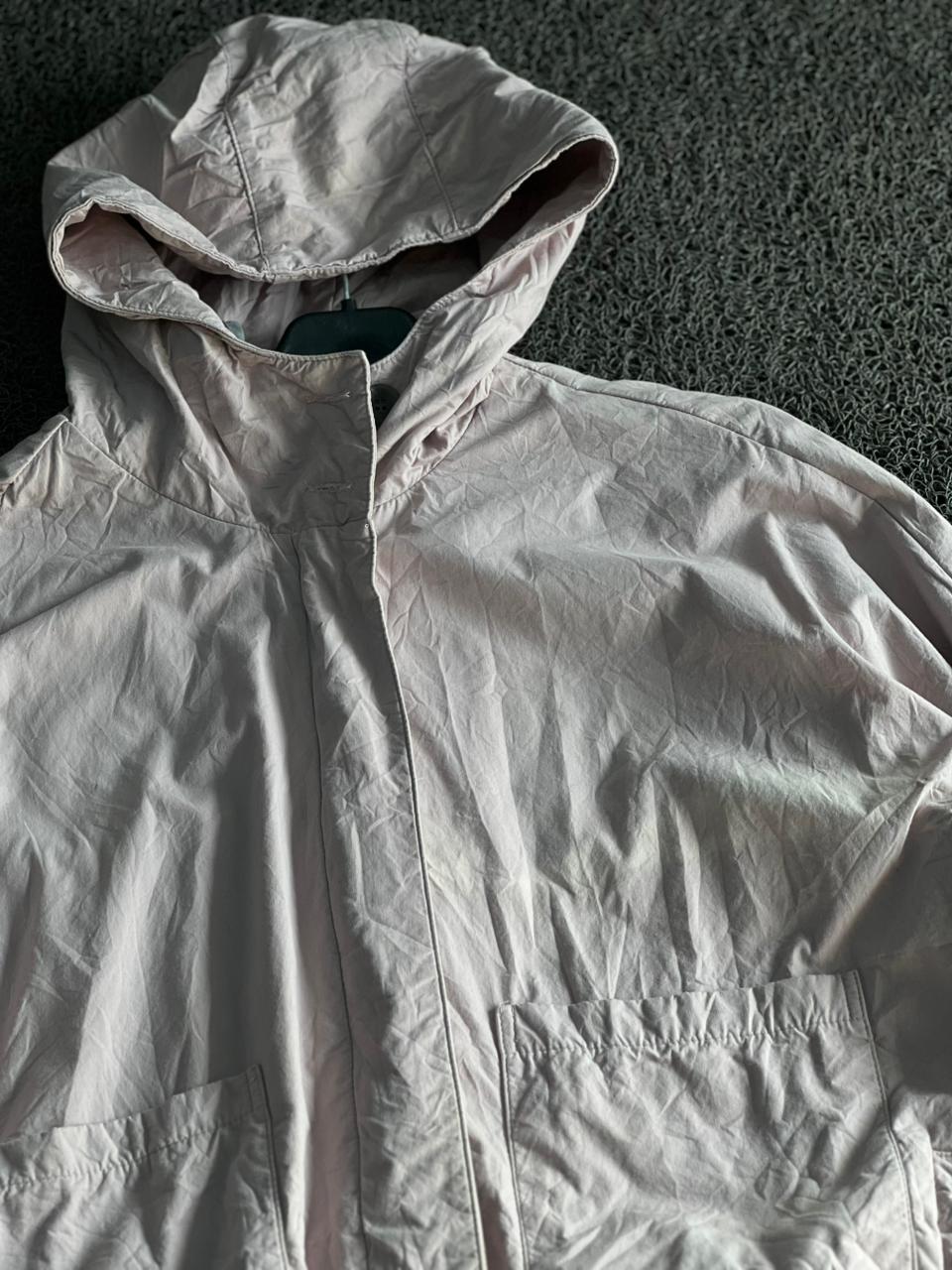 Blush Pink Oversized Hooded Utility Jacket