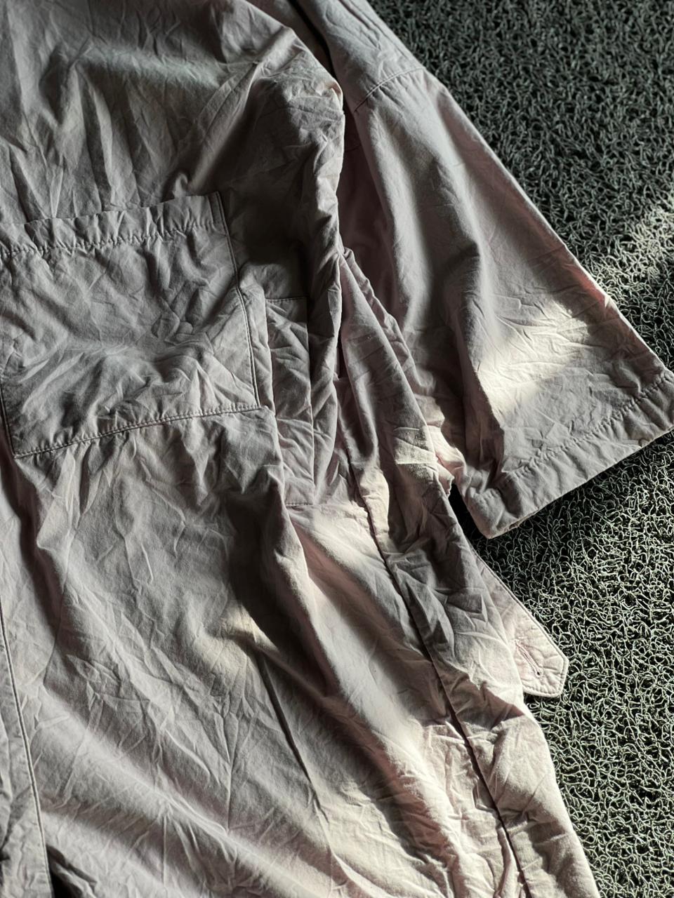 Blush Pink Oversized Hooded Utility Jacket