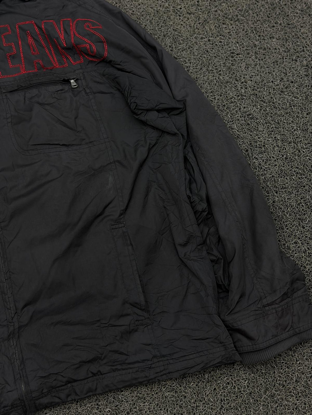 FUBU Jeans Black Hooded Windbreaker Jacket