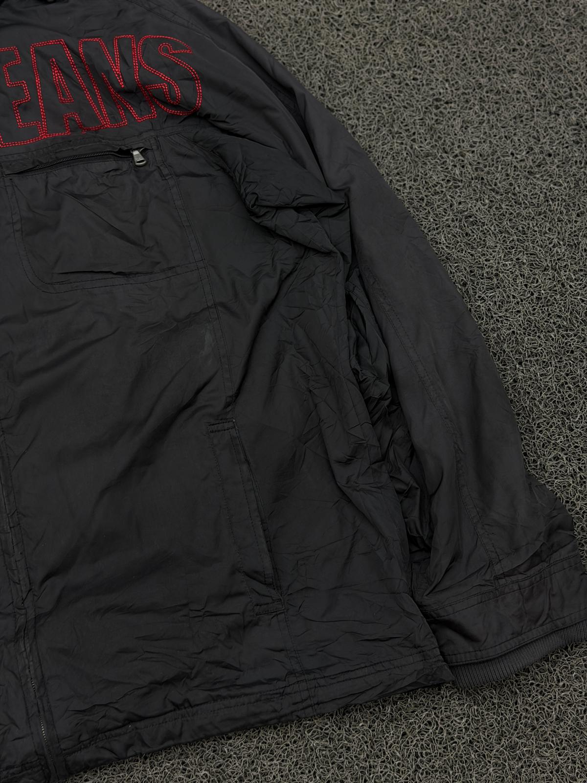 FUBU Jeans Black Hooded Windbreaker Jacket