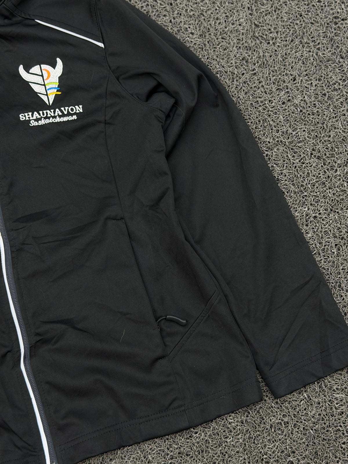 Shaunavon Saskatchewan Embroidered Black Softshell Jacket