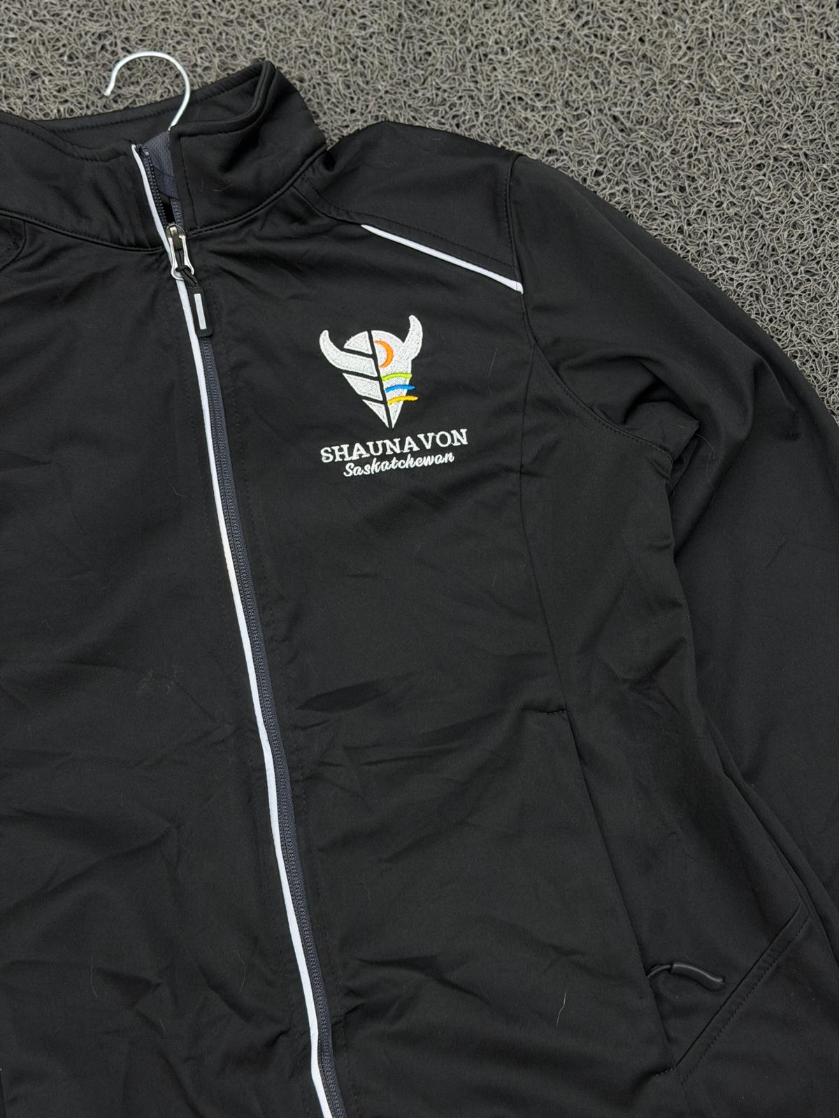 Shaunavon Saskatchewan Embroidered Black Softshell Jacket