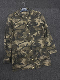 Military-Inspired Woodland Camo Multi-Pocket Utility Jacket
