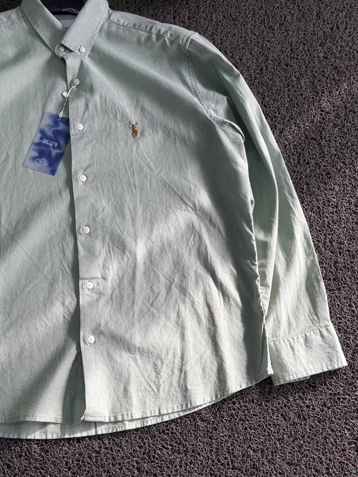 Mint Green Premium Linen Shirt | Full Sleeve | The Final Fit