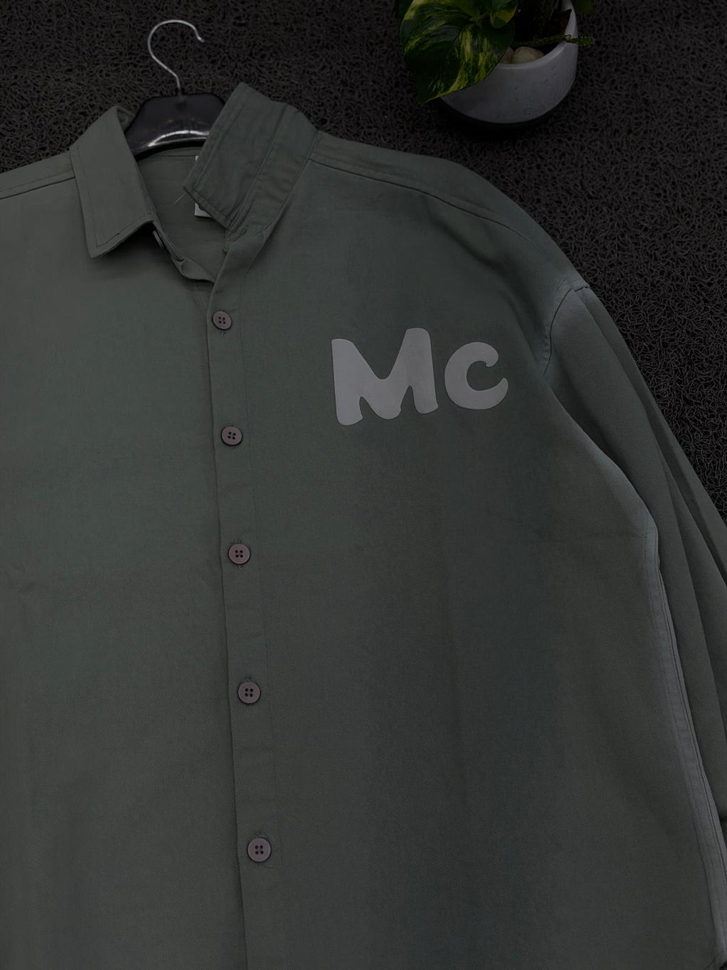 Green MC Oversized Shirt | Premium Full Sleeve | The Final Fit