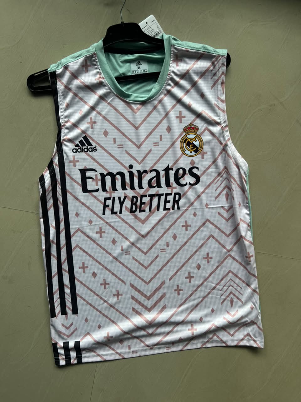 Real Madrid White Sleeveless Training Jersey | Premium Dry-Fit | The Final Fit