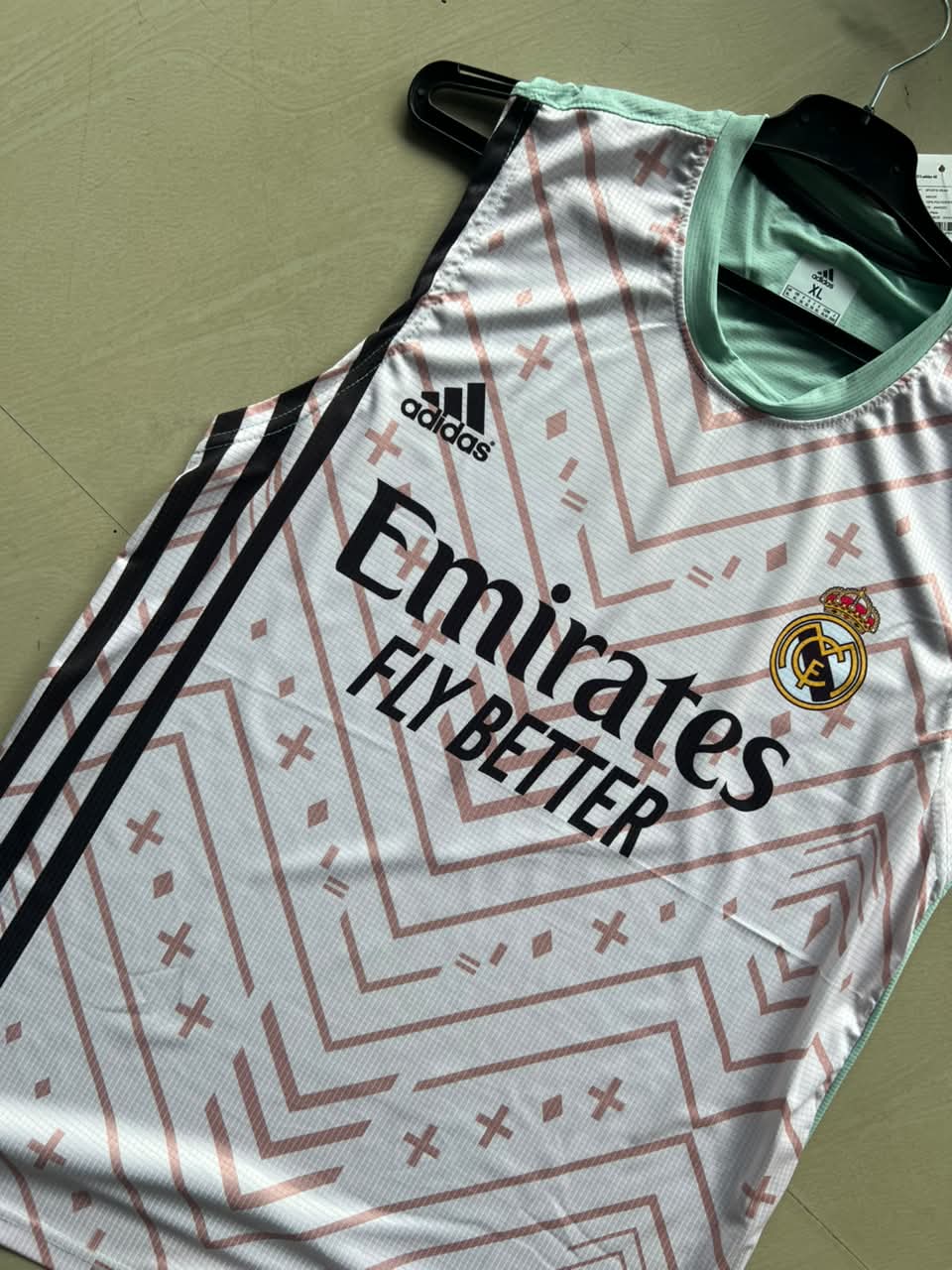 Real Madrid White Sleeveless Training Jersey | Premium Dry-Fit | The Final Fit