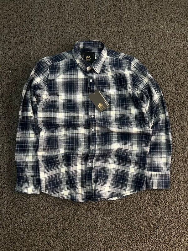 Men's Plaid Flannel Button-Down Shirt