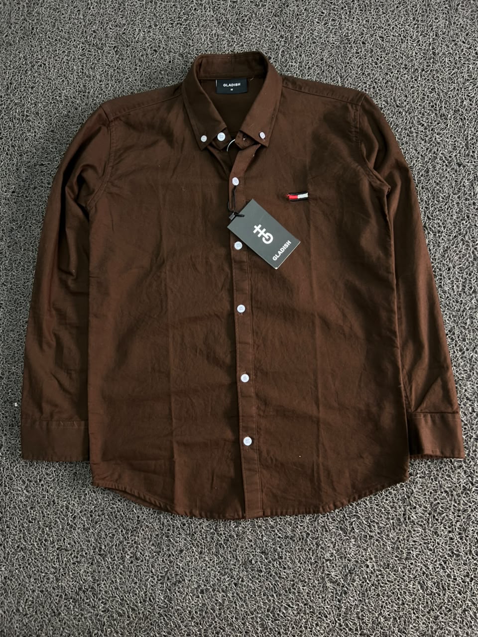 Men’s Premium Coffee Brown Button-Down Oxford Shirt