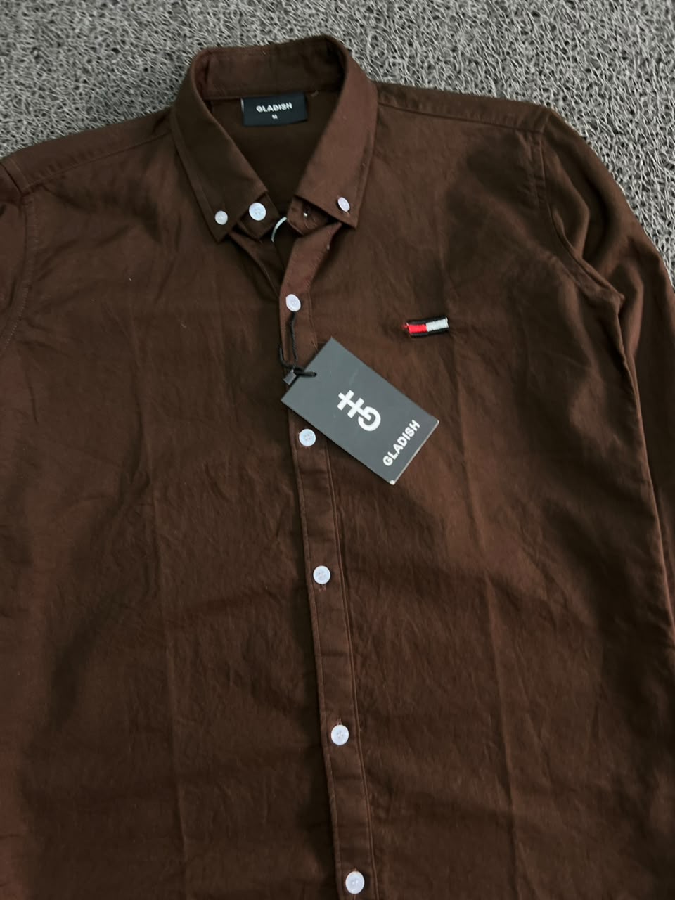 Men’s Premium Coffee Brown Button-Down Oxford Shirt