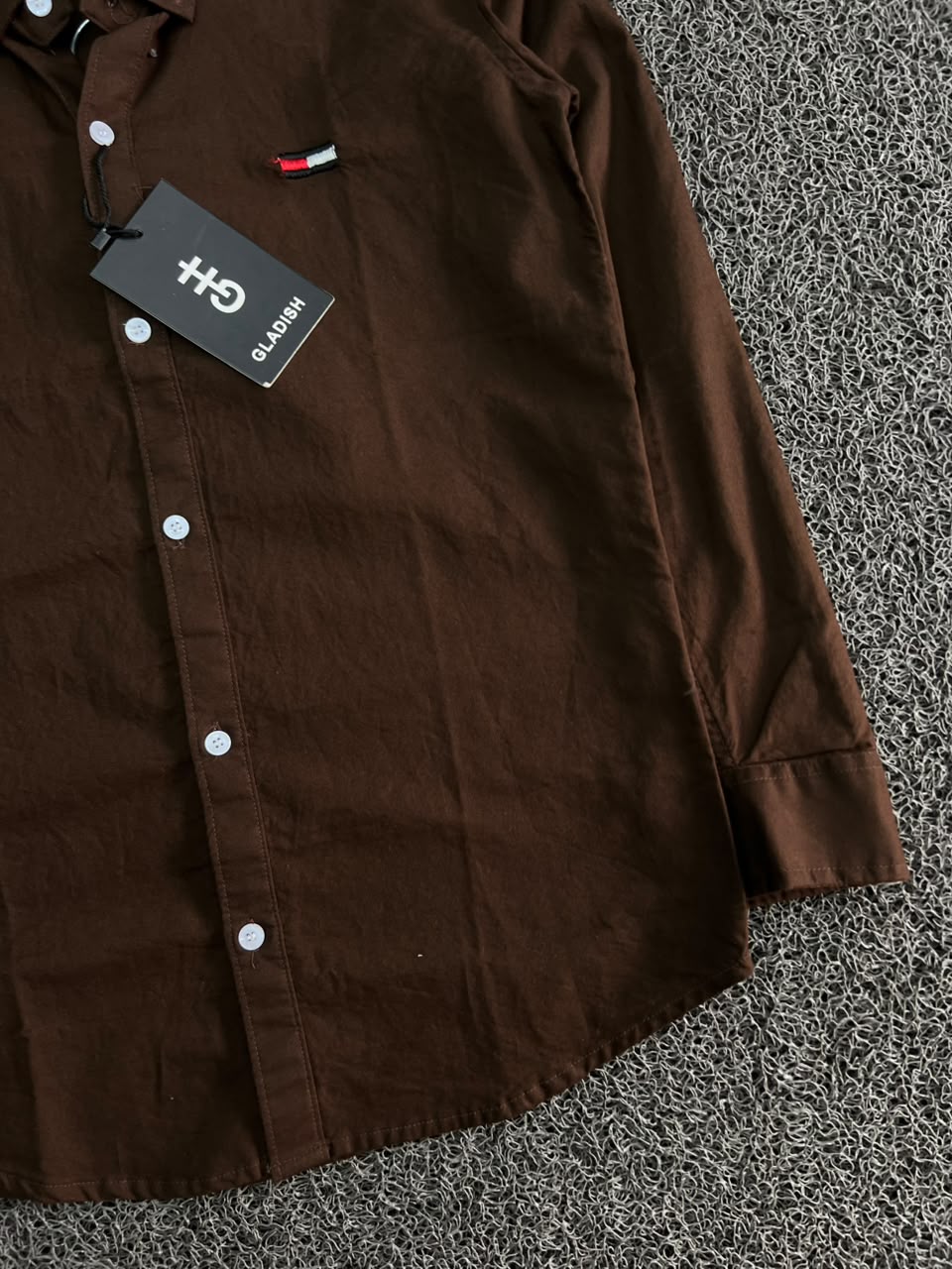 Men’s Premium Coffee Brown Button-Down Oxford Shirt