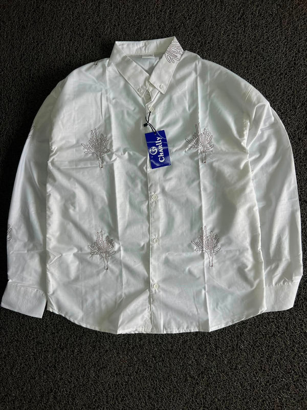 Charli  Embroidered Cotton Shirt – Men's Ethnic Wear