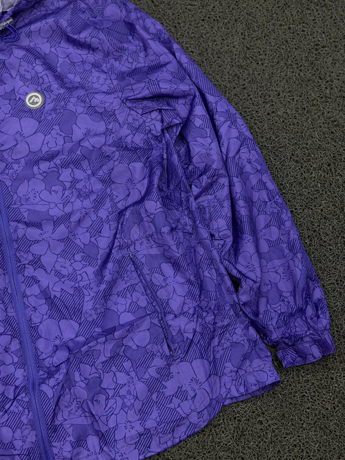 Royal Purple Floral Hooded Jacket