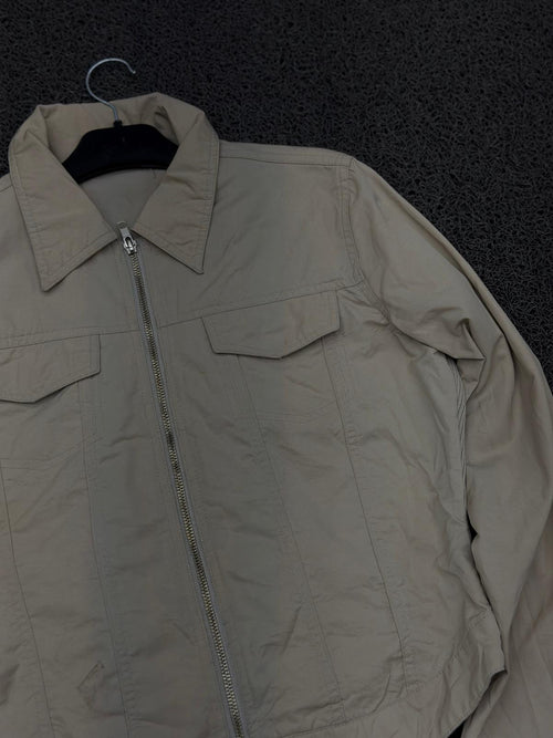 Sand Beige Cropped Utility Jacket