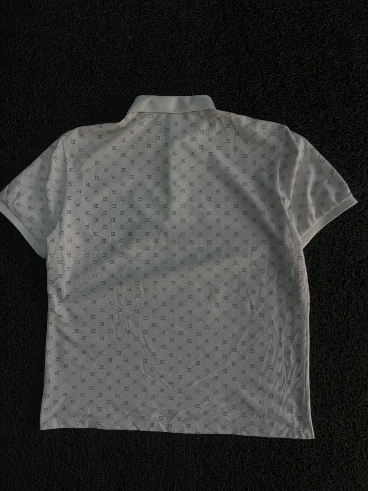 Vintage Monogram Pattern Polo T-Shirt