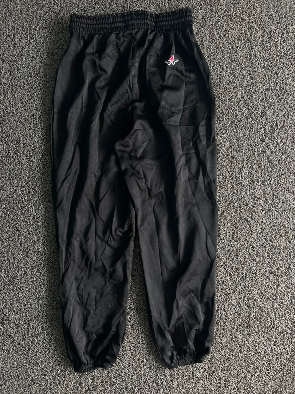 Classic Black Elastic Cuff Track Pants – Lightweight Casual Joggers